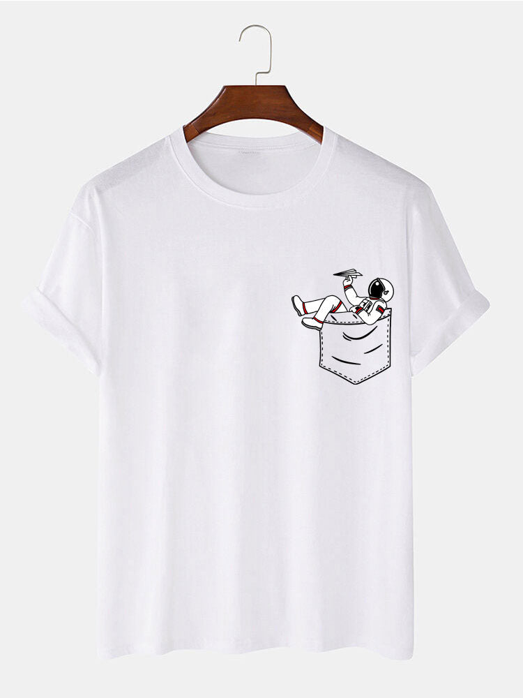 Almas® | Astronaut Pocket Print T-Shirt