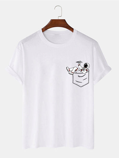 Almas® | Astronaut Pocket Print T-Shirt