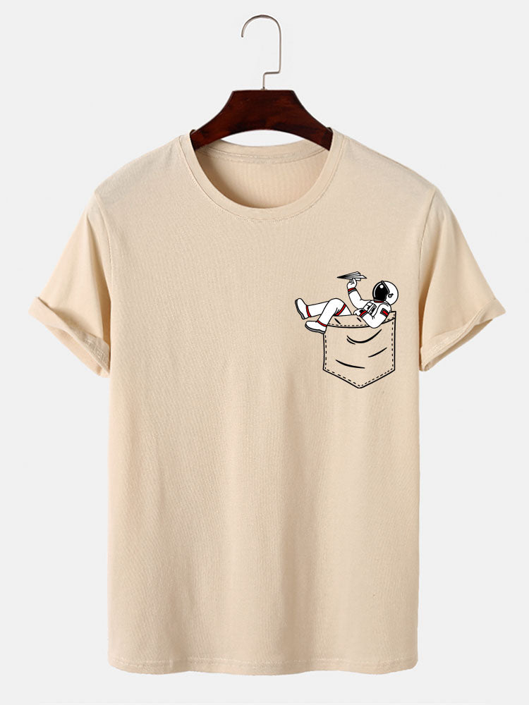Almas® | Astronaut Pocket Print T-Shirt