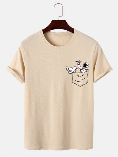 Almas® | Astronaut Pocket Print T-Shirt