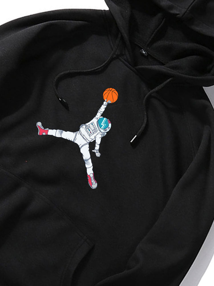 Preston | Basketball Astronaut Print Hoodie