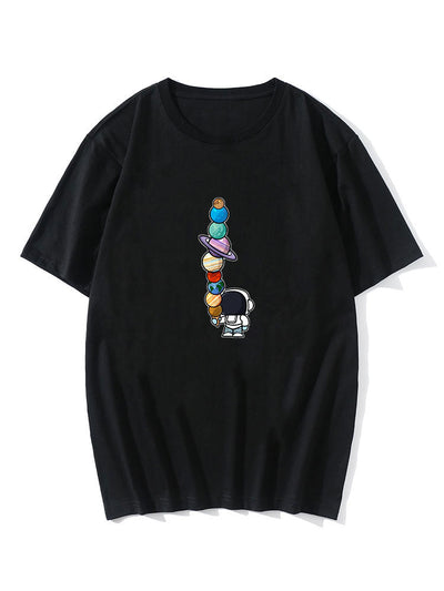 Gustavo® | Cartoon Astronaut Print T-Shirt