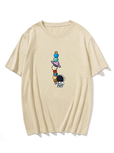 Gustavo® | Cartoon Astronaut Print T-Shirt