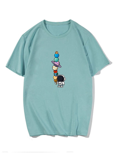 Gustavo® | Cartoon Astronaut Print T-Shirt