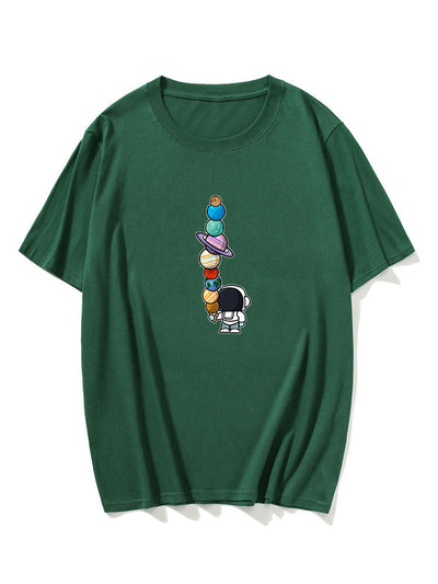 Gustavo® | Cartoon Astronaut Print T-Shirt