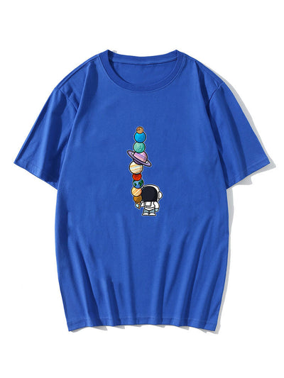 Gustavo® | Cartoon Astronaut Print T-Shirt
