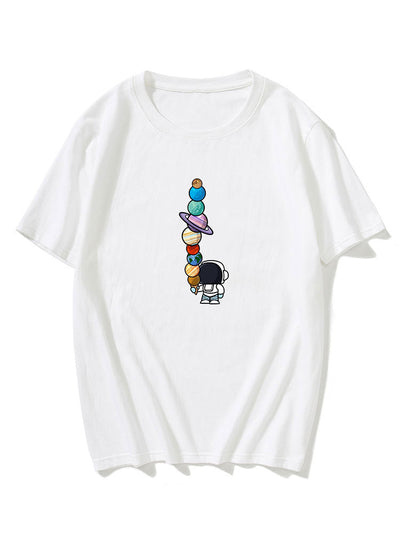 Gustavo® | Cartoon Astronaut Print T-Shirt
