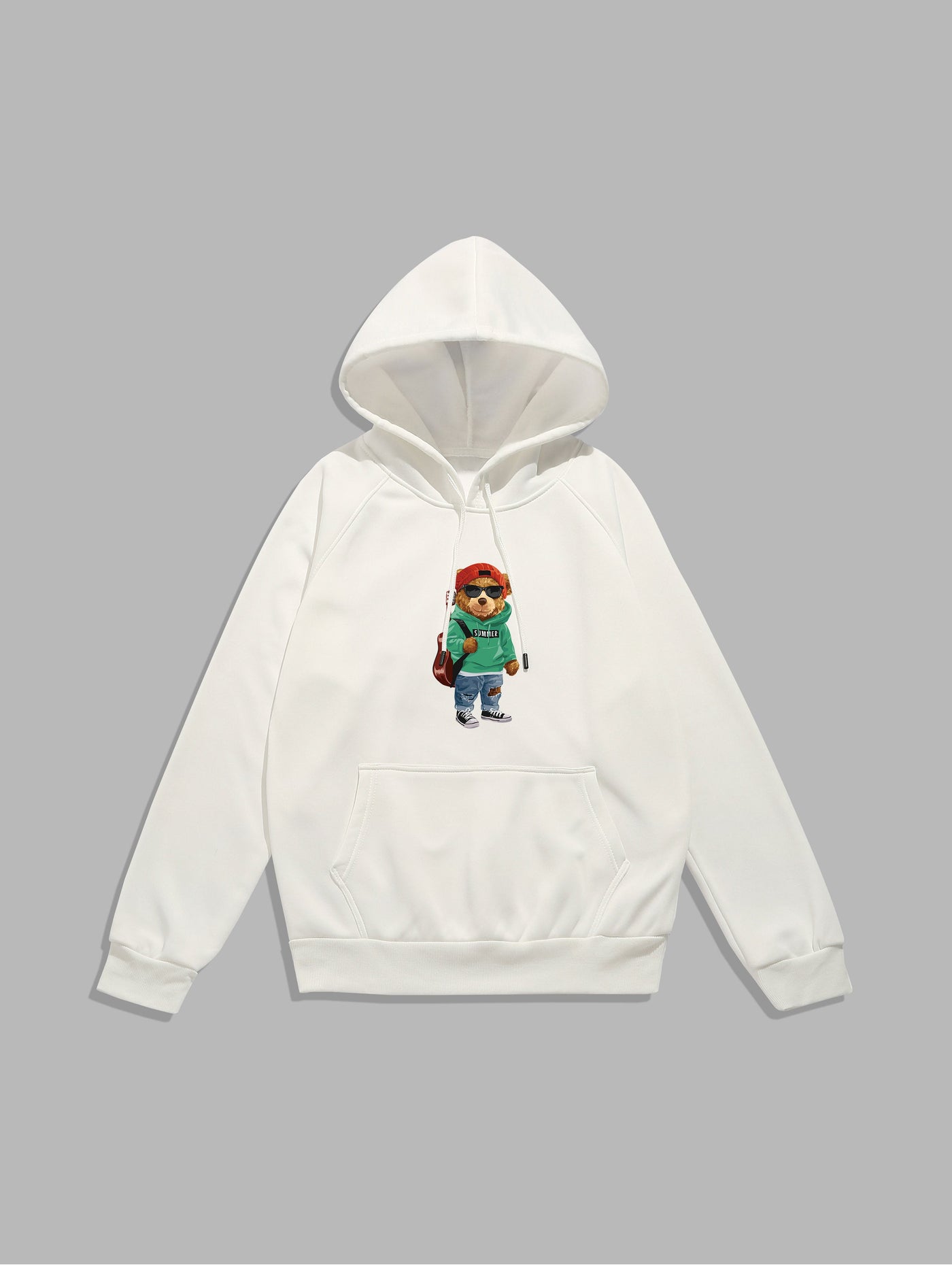 Gino | Guitar Bear Print Hoodie