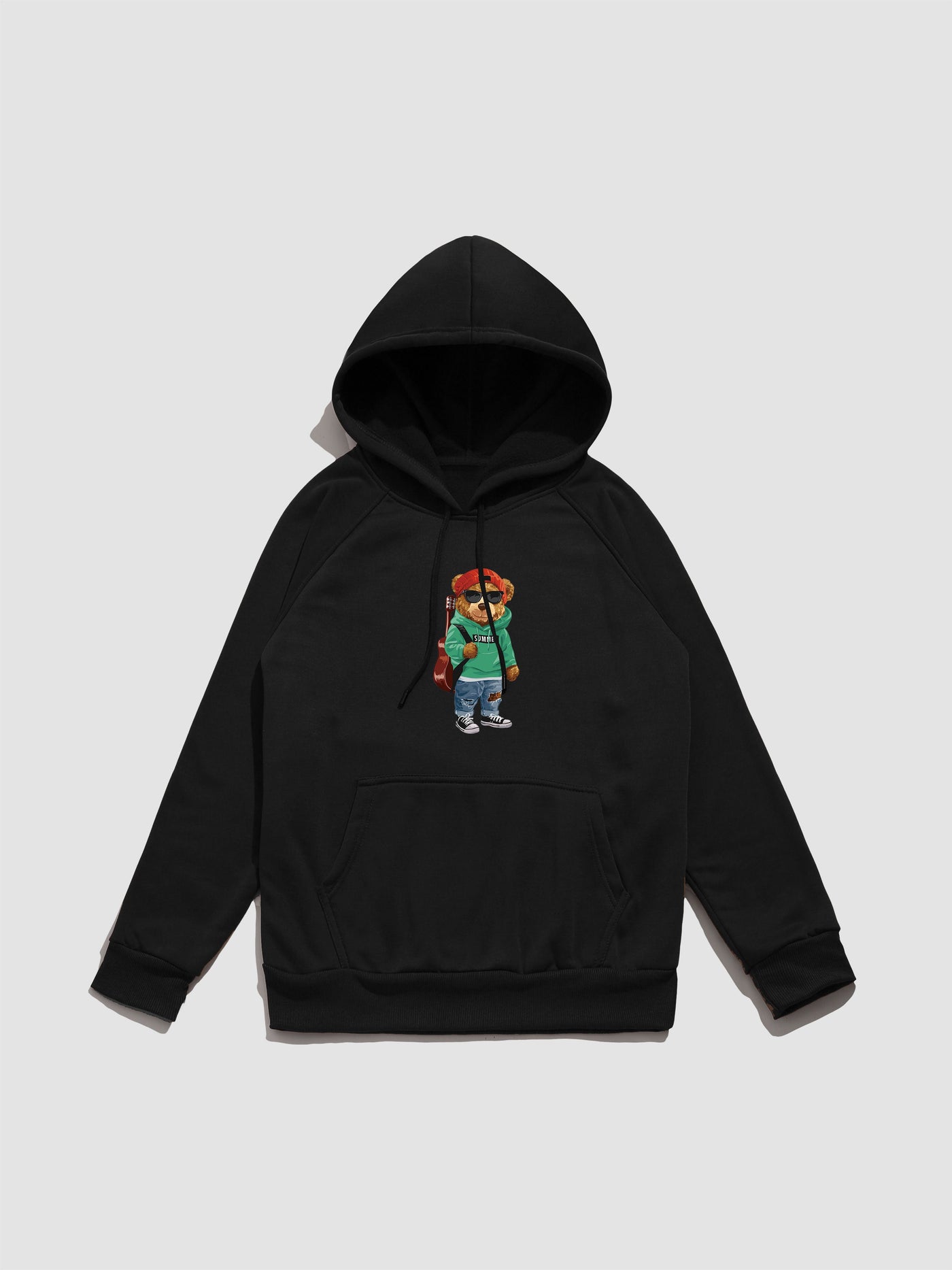 Gino | Guitar Bear Print Hoodie