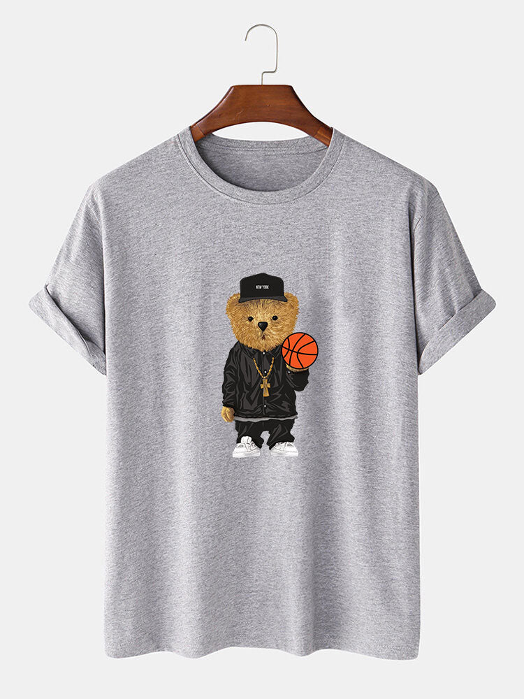 Bruno® | Basketball Bear Print T-Shirt & Shorts