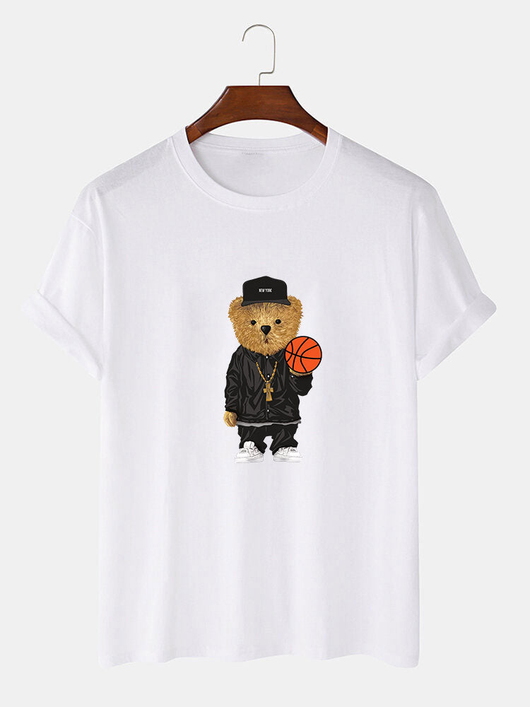 Beltrán® | Basketball Bear Print T-Shirt & Sweat Shorts