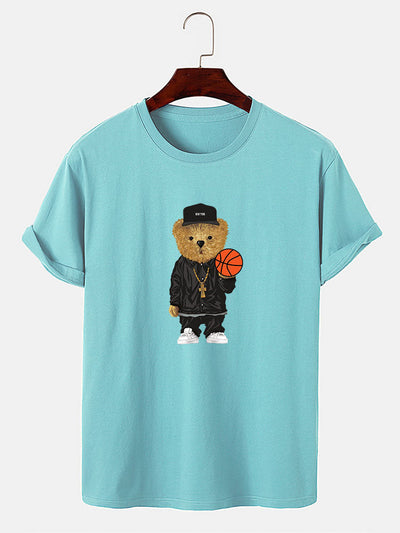 Bruno® | Basketball Bear Print T-Shirt & Shorts