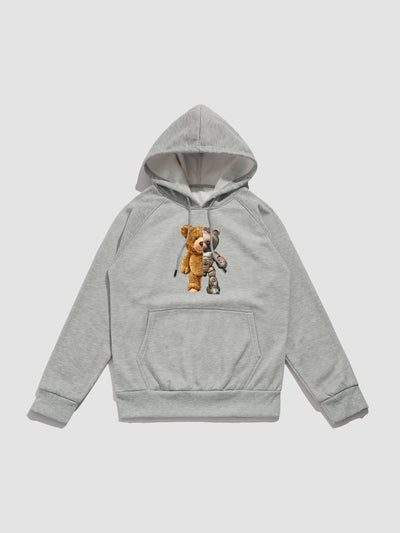 Zion | Robot Bear Graphic Print Hoodies