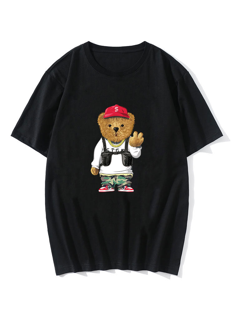Ian® | Cartoon Bear Print T-Shirt