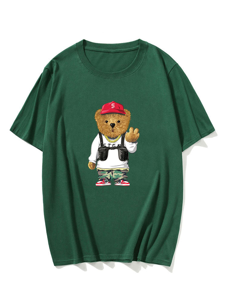 Ian® | Cartoon Bear Print T-Shirt