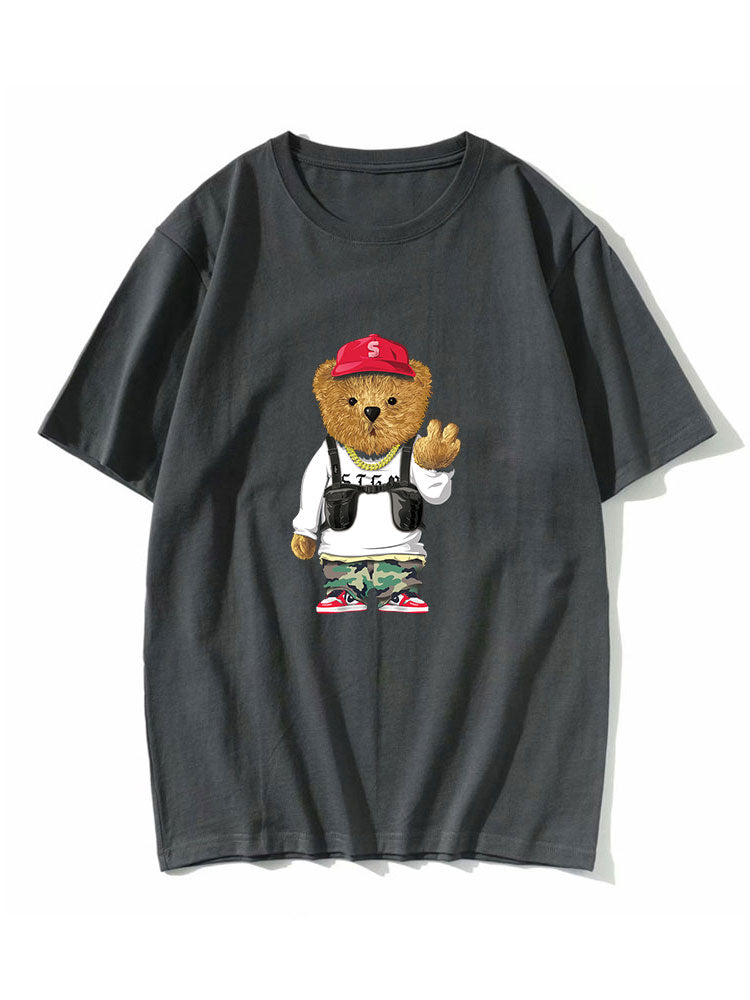 Ian® | Cartoon Bear Print T-Shirt