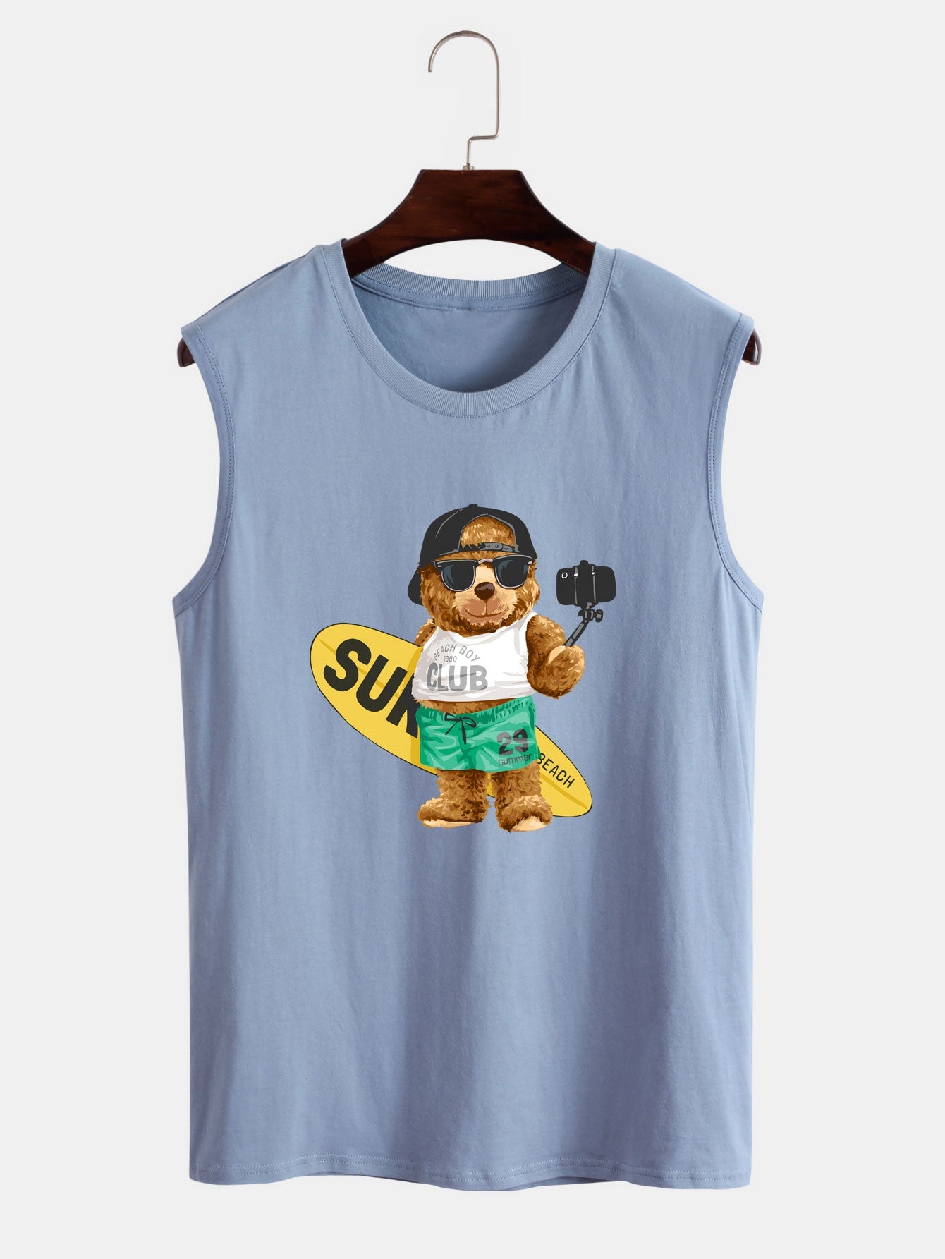 Jeffrey® | Surf Bear Print Tank Top