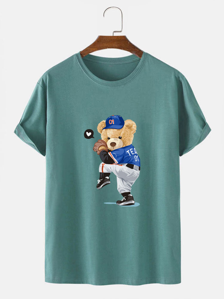 Ezequiel® | Baseball Bear Bear Print T-Shirt