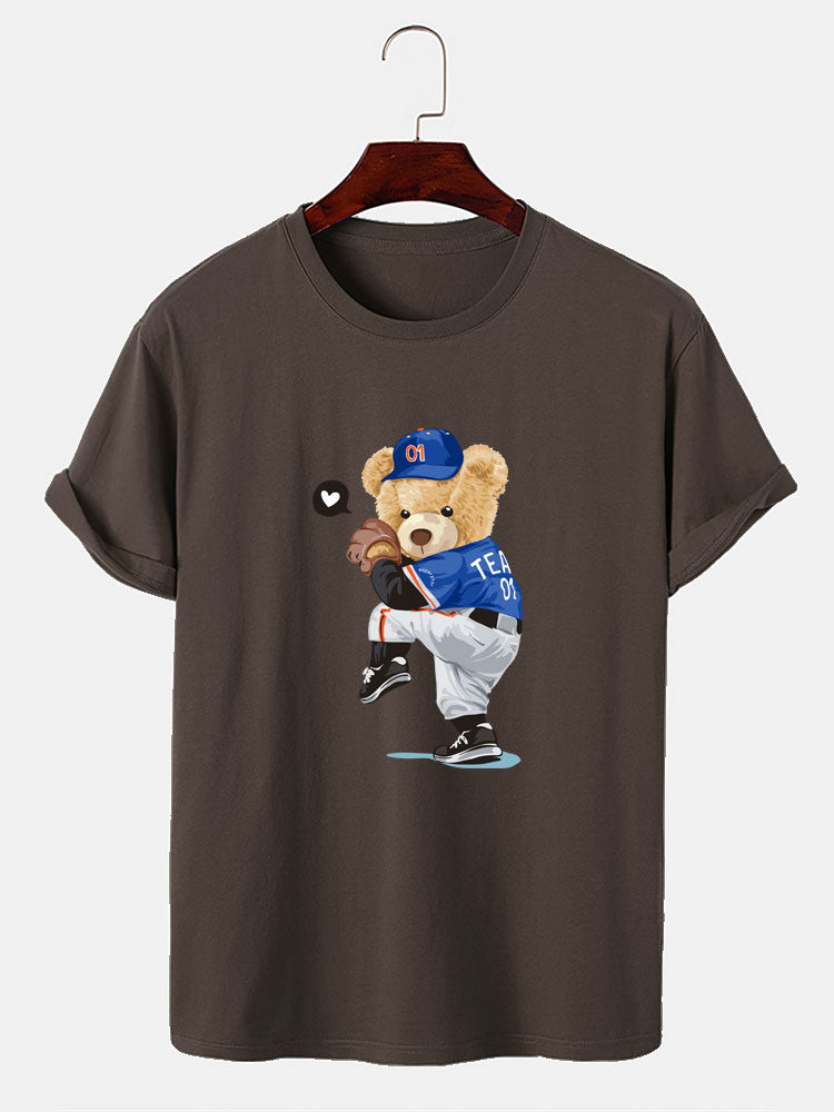 Ezequiel® | Baseball Bear Bear Print T-Shirt