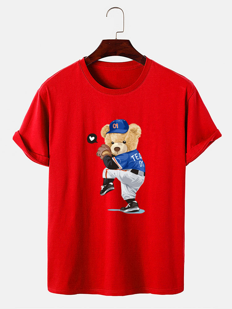 Ezequiel® | Baseball Bear Bear Print T-Shirt
