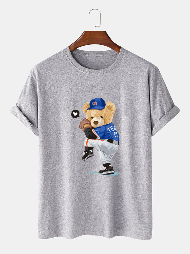 Ezequiel® | Baseball Bear Bear Print T-Shirt