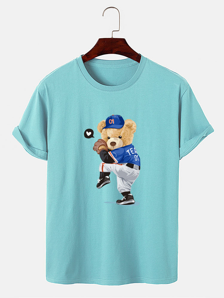 Ezequiel® | Baseball Bear Bear Print T-Shirt