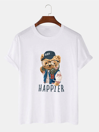 Pascual® | Baseball Jacket Bear Slogan Print T-Shirt