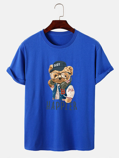 Pascual® | Baseball Jacket Bear Slogan Print T-Shirt
