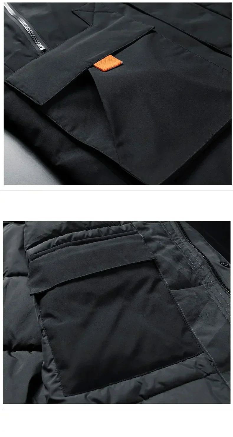 Finbar | Men's insulated parka with faux fur hood