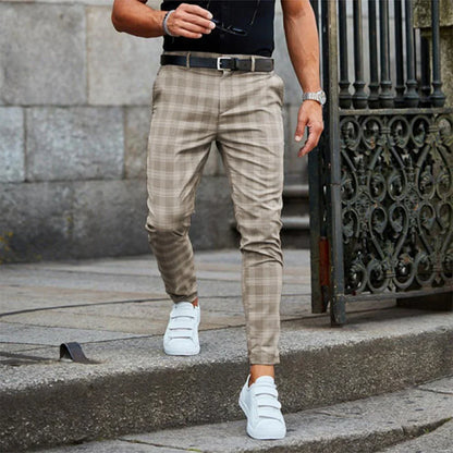 Colton® | Fashionable Checked Long Pencil Pants For Men