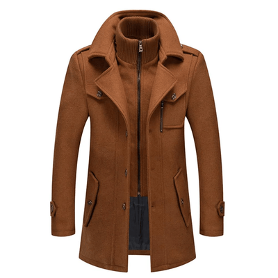 Eulises | Men's double-layered coat with high collar