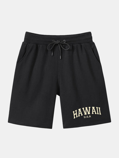Philip | Hawaii Print Mid Length Shorts