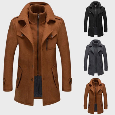 Saulo | Elegant two-piece men's coat with removable lining