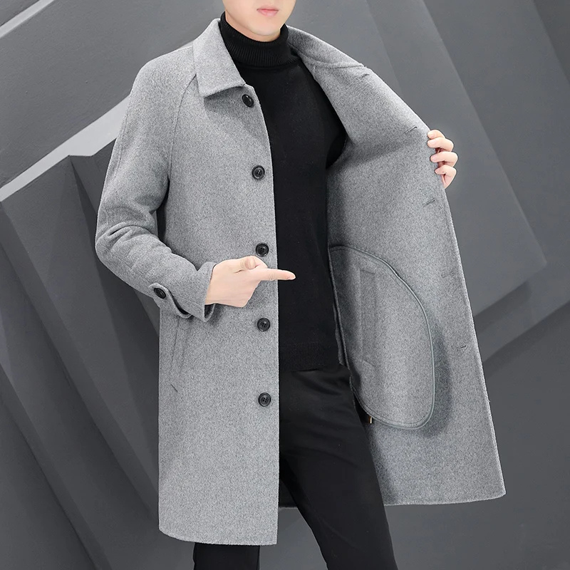 Óscar | Men's Classic Wool Coat - Minimalist Design for Winter