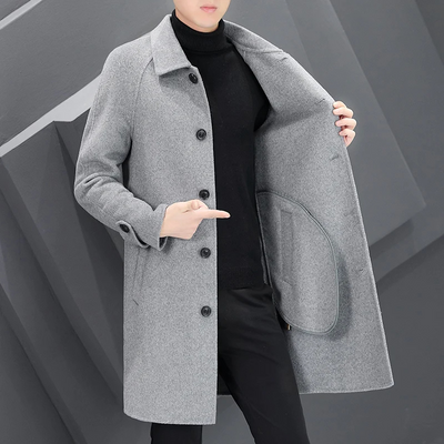 Óscar | Men's Classic Wool Coat - Minimalist Design for Winter