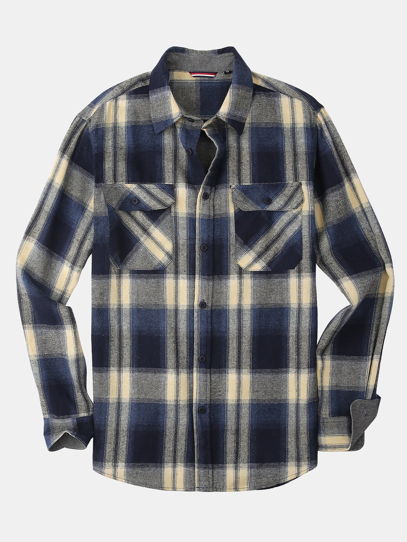 Demetrio® | Flannel Plaid Button Up Shirt