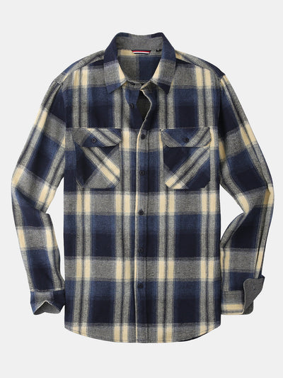 Demetrio® | Flannel Plaid Button Up Shirt