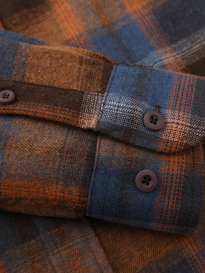 Demetrio® | Flannel Plaid Button Up Shirt