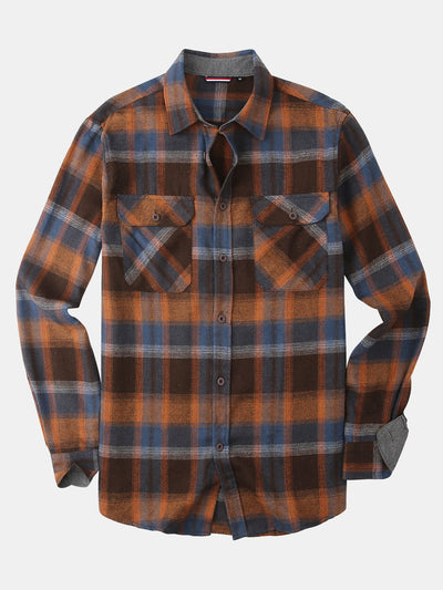 Demetrio® | Flannel Plaid Button Up Shirt