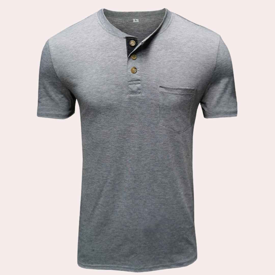 Miles® | Men's Elegant Button-Down T-Shirt