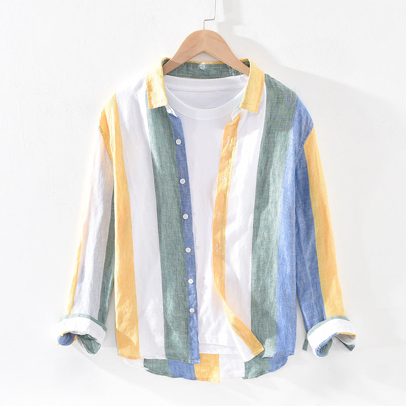 Yves® | Striped Light Linen Shirt
