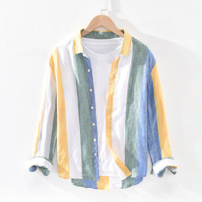 Wayne® | Lightweight Linen Shirt With Stripes