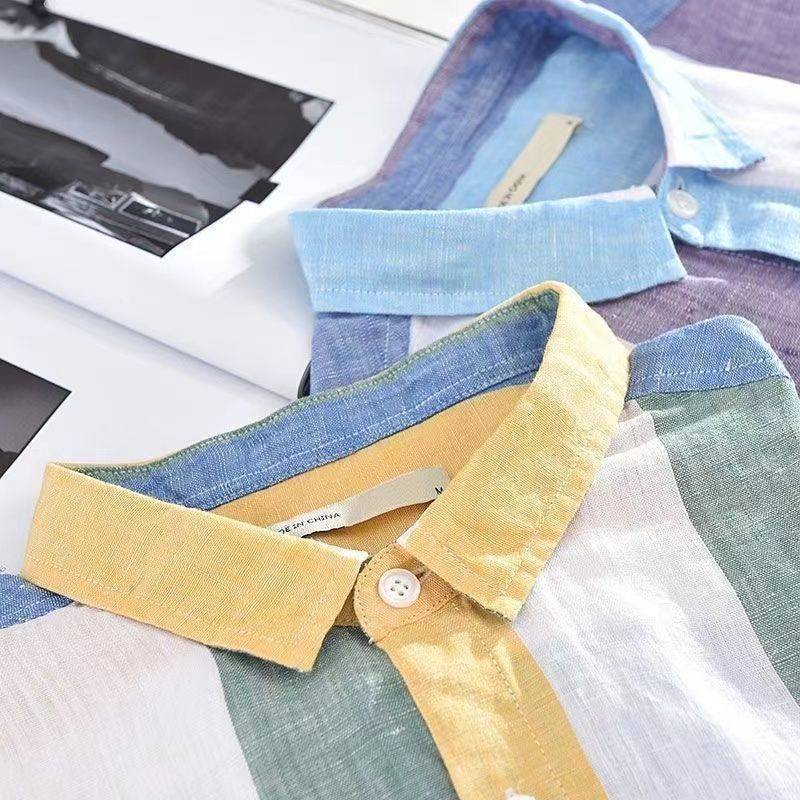 Chad® | Lightweight Linen Shirt With Stripes