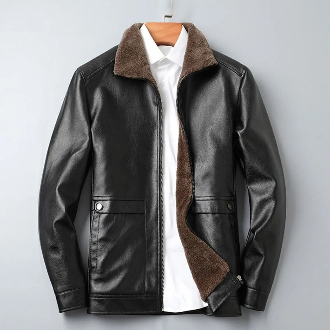 Amancio | Lined Leather Jacket