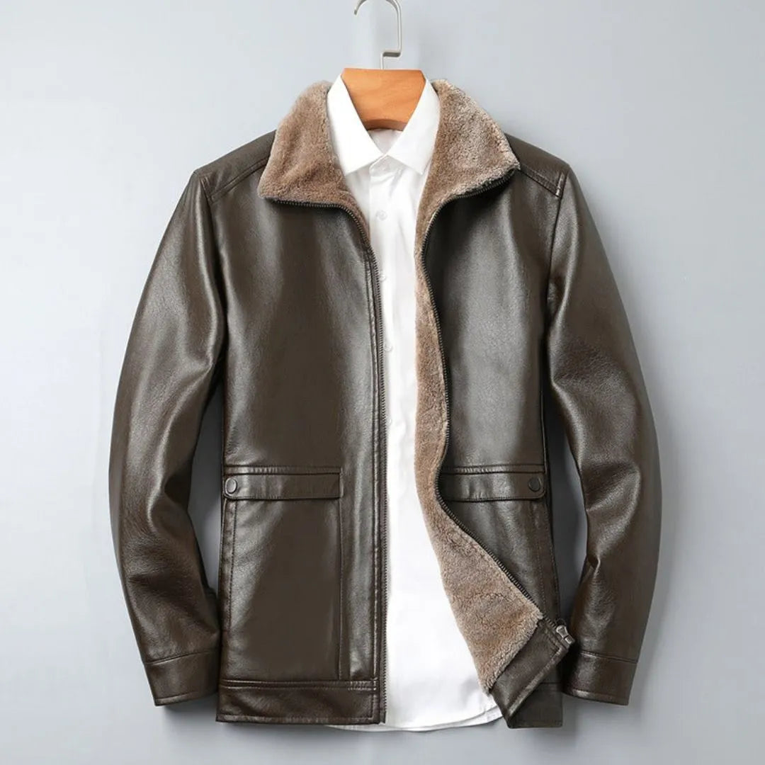 Amancio | Lined Leather Jacket
