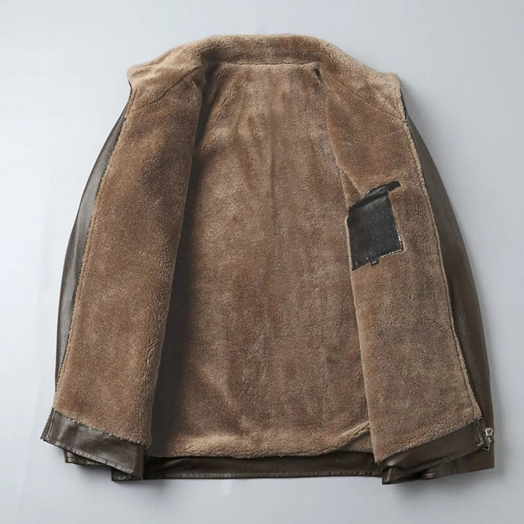 Amancio | Lined Leather Jacket