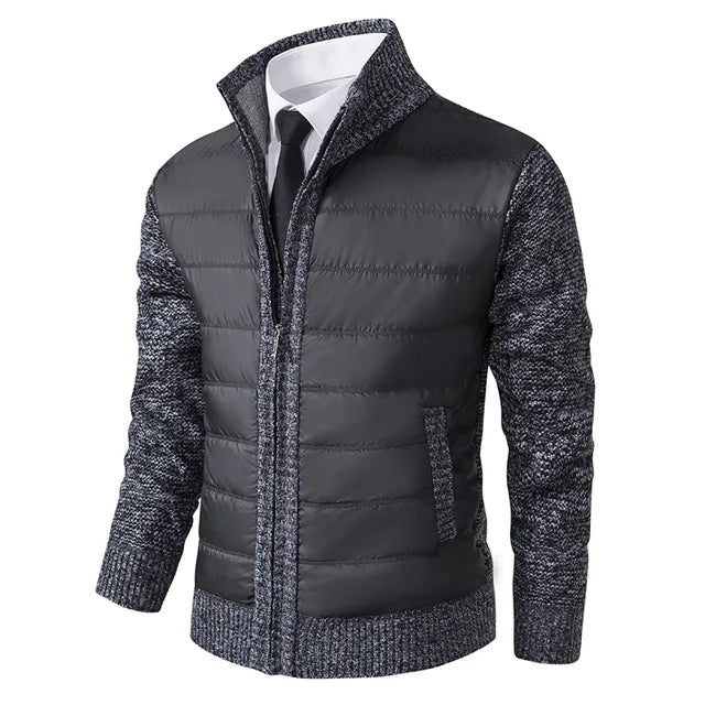 Eudoro | Men's quilted jacket with ribbed sleeves