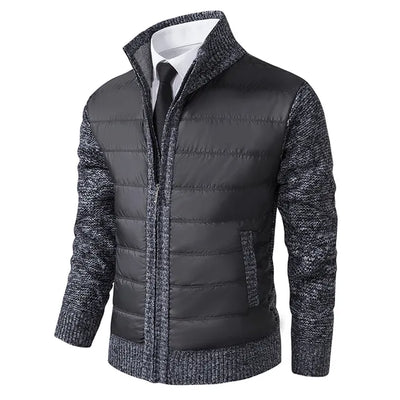 Eudoro | Men's quilted jacket with ribbed sleeves