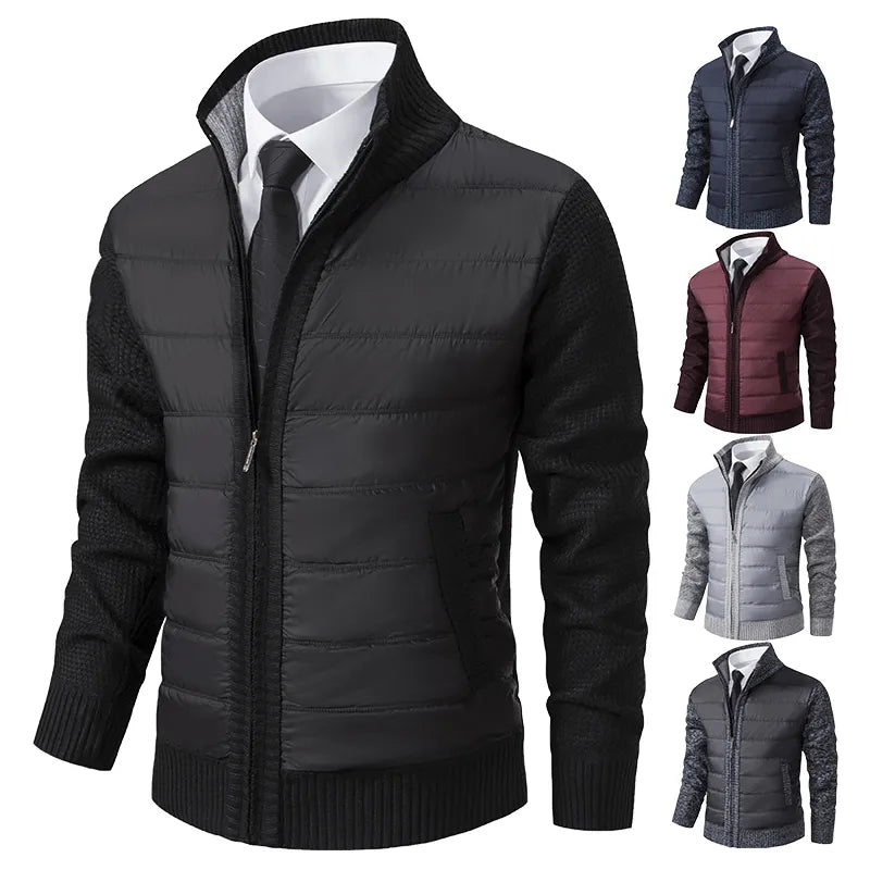 Eudoro | Men's quilted jacket with ribbed sleeves