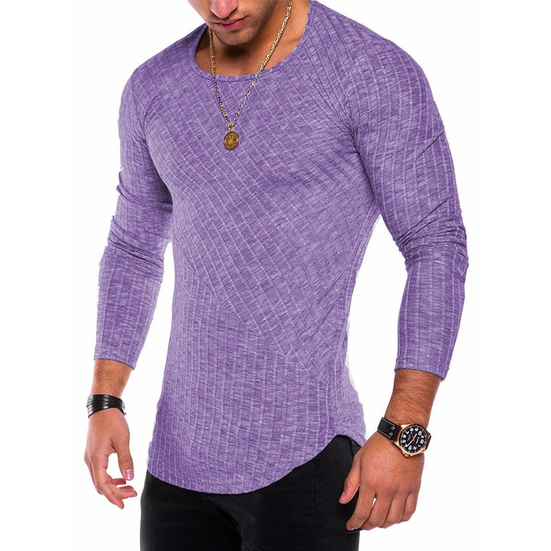 Judah® | Highly Elastic Plain Long-Sleeved T-Shirt For Men